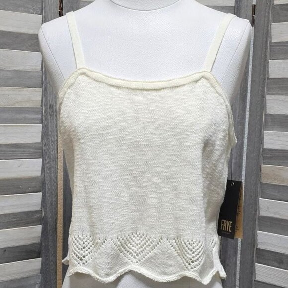 Crochet Hem Tank | Frye | Large - Picture 1 of 13